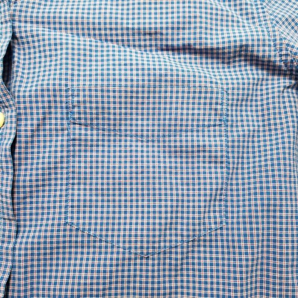 Abercrombie & Fitch Shirt Womens Medium Blue Plaid Button Up Pocket‎ - Picture 5 of 12